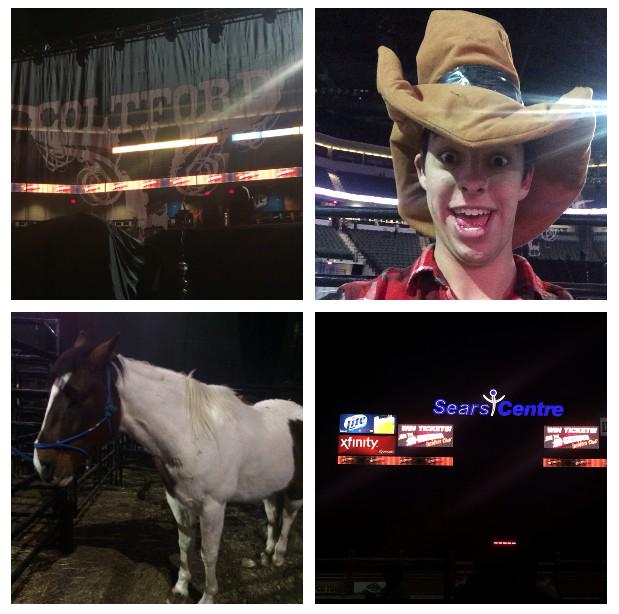 pcbtour's tweet photo. Colt Ford, a gigantic cowboy hat, and horses as we prepare for the big night! #PCBFinals http://t.co/nJ2W3JyCuP