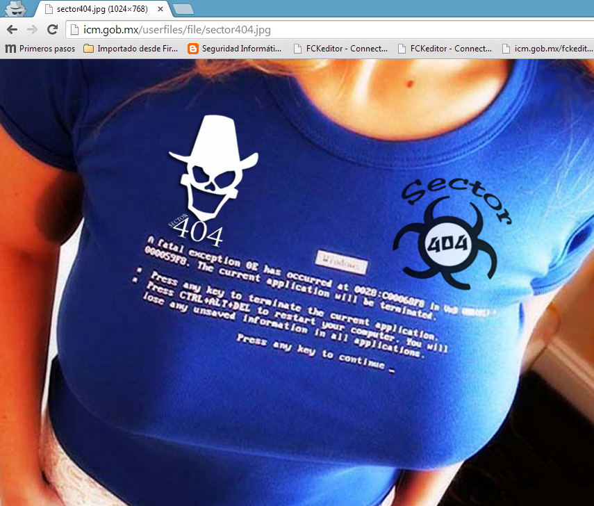 Sector404ES's tweet photo. Instituto de Cultura de Chihuahua Hacked #4Thelulz #Sector404 http://t.co/M0gyfaqEb4