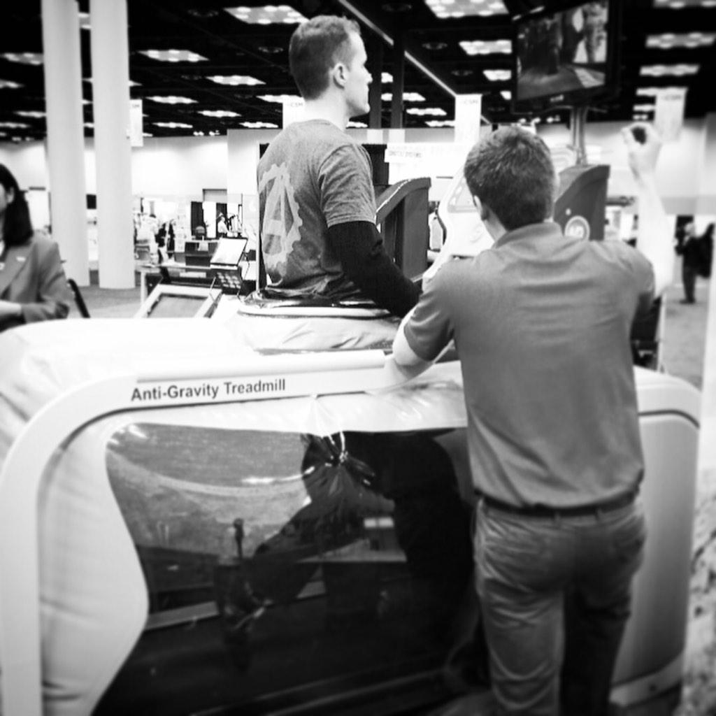 AdamsSportsMed's tweet photo. Looking into some of the best equipment on the market!  @Alter_G @ClintVerran @imovedaily @APTAcsm http://t.co/XC2A5Iy45B