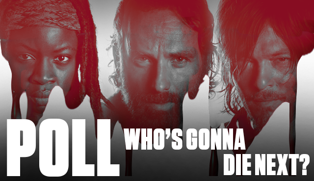TheWalkingDead's tweet photo. Who do you think's most likely to die next on The Walking Dead? Vote here: http://t.co/JbFL90SIdk http://t.co/Fc1Tu9qY96