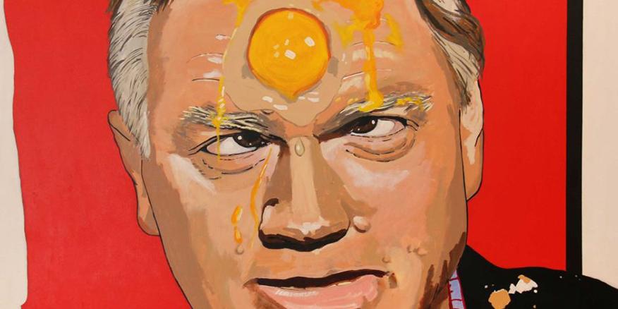 Image result for Andrew Bolt and egg on his face