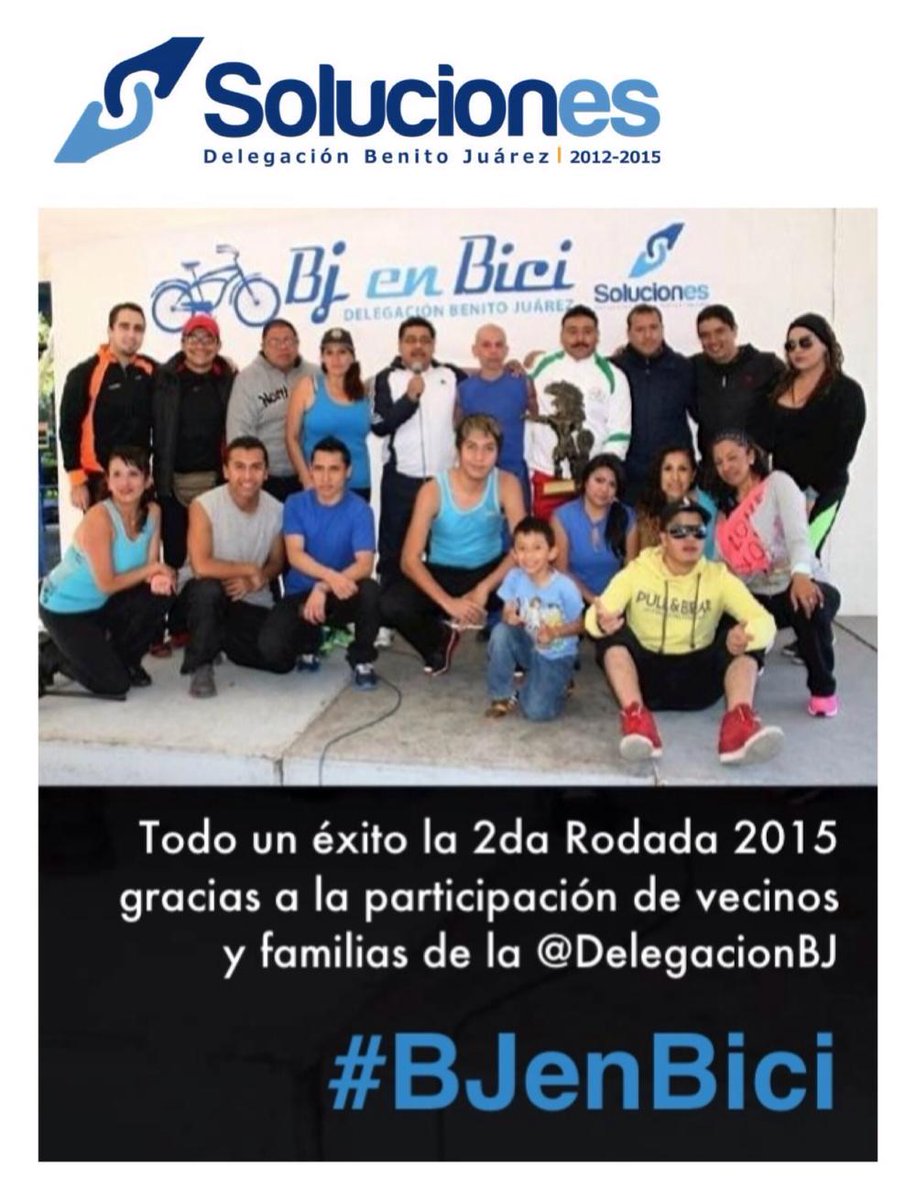 Todo un éxito la 2da Rodada #BJenBici 2015 gracias a vecinos <a href="/DelegacionBJ/">BJ</a> cc <a href="/DeporteDBJ/">.</a> #SolucionesBJ