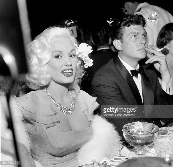Happy 84th Birthday Mamie Van Doren! Rare vintage photo attending an event in LA next Andy Griffith 1957 