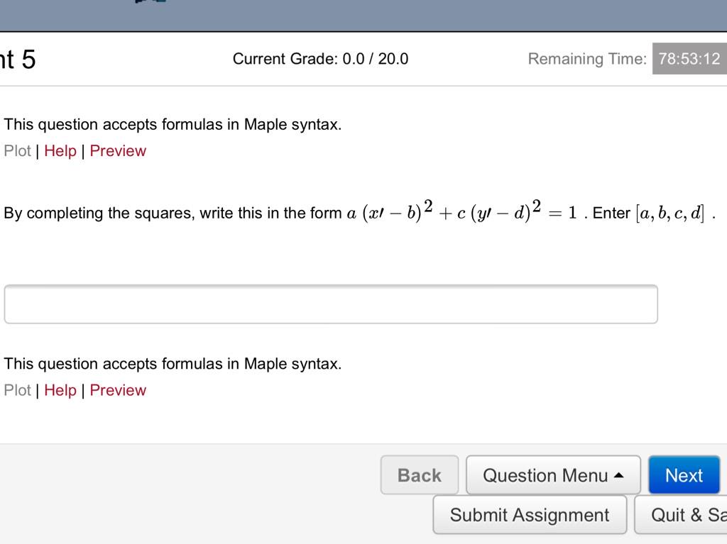 RankmoreMatthew's tweet photo. @Maths1B how do you complete the square and find a,b,c,d. I tried quadratic formula and got complex roots. http://t.co/9BSYnABE72