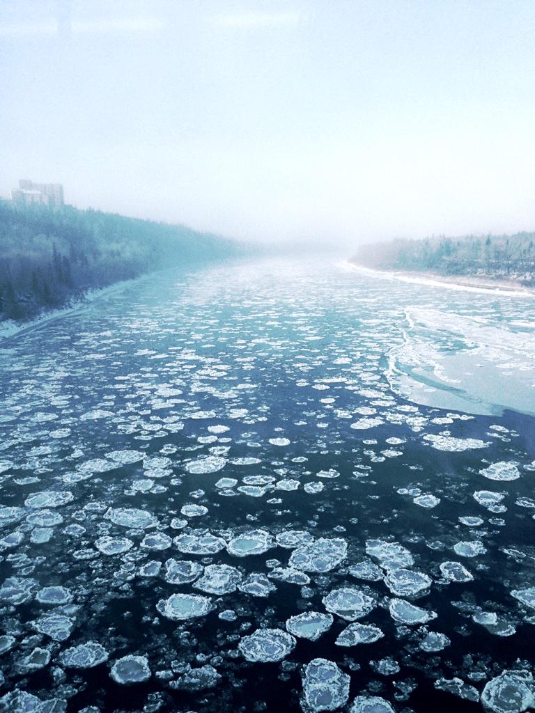 adrea_rj's tweet photo. Saskatchewan River 'ice jellyfish' #cbcalberta #yeg @CBCEdmonton http://t.co/0aU1DVqbo2