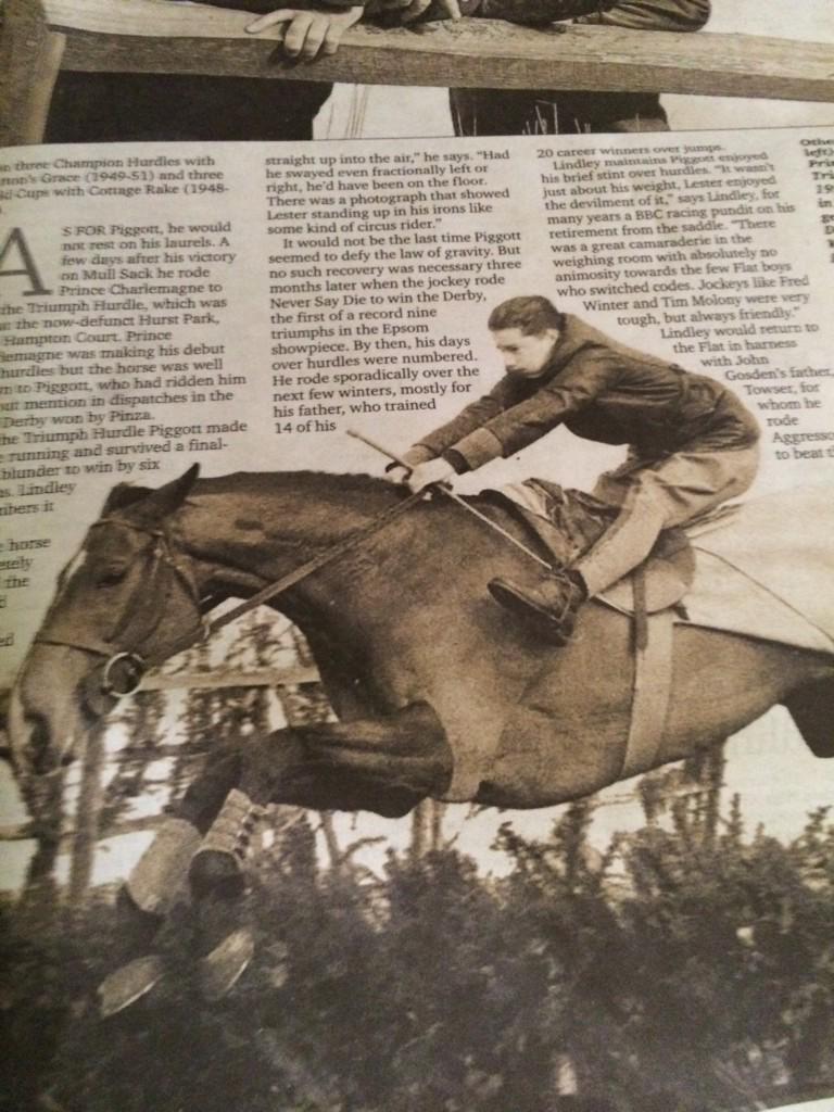 sweens78's tweet photo. So that's who Jimmy Quinn styled himself on over a fence the great man himself,not quite perfected it yet 😆 #piggot http://t.co/XtiXRXXNBN