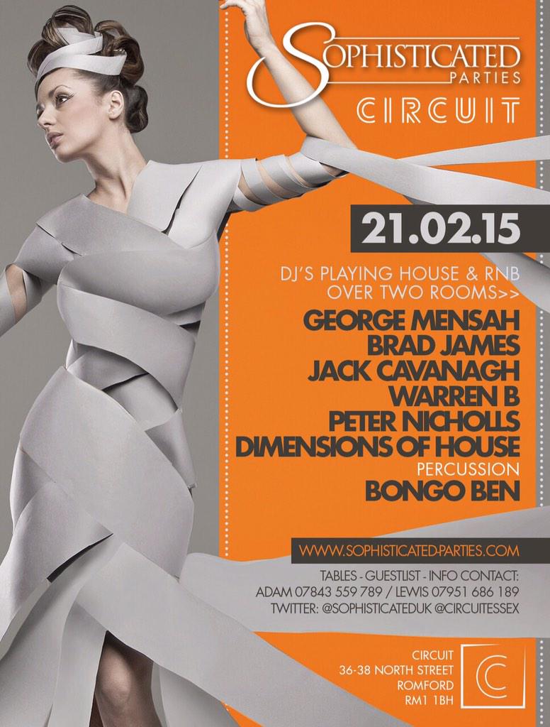 SophisticatedUK's tweet image. Two Weeks To go until we are back @CircuitEssex Saturday Tables &amp;amp; Guestlist 07843559789