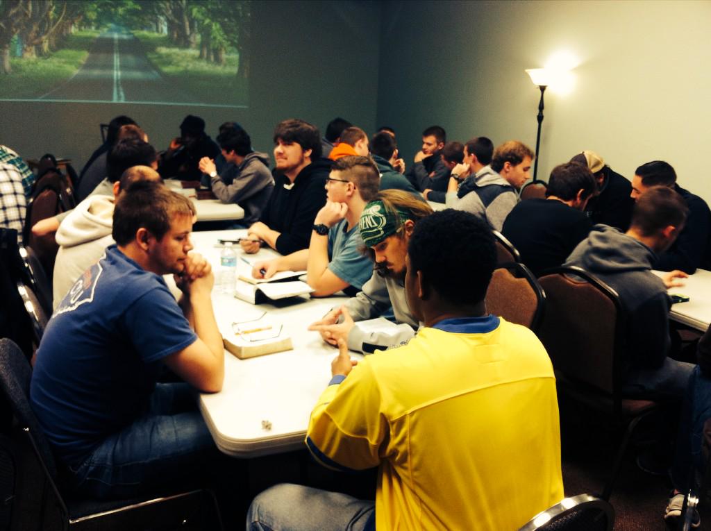 UpstateCru's tweet photo. Men from 5 SC colleges gathering 2 learn ab Jesus &amp; His purpose 4 their lives Thx @SummitUpstate hosts! @ClemsonCru http://t.co/kR34tLFzn8
