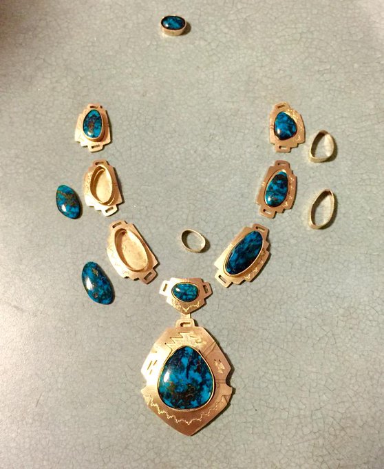 Trying to finish this neclace in time for photo shoot on Sunday...finally off to bed. 😴 #longday http://t<a href="/tag/longday"class="tags"><span>#longday</span></a>