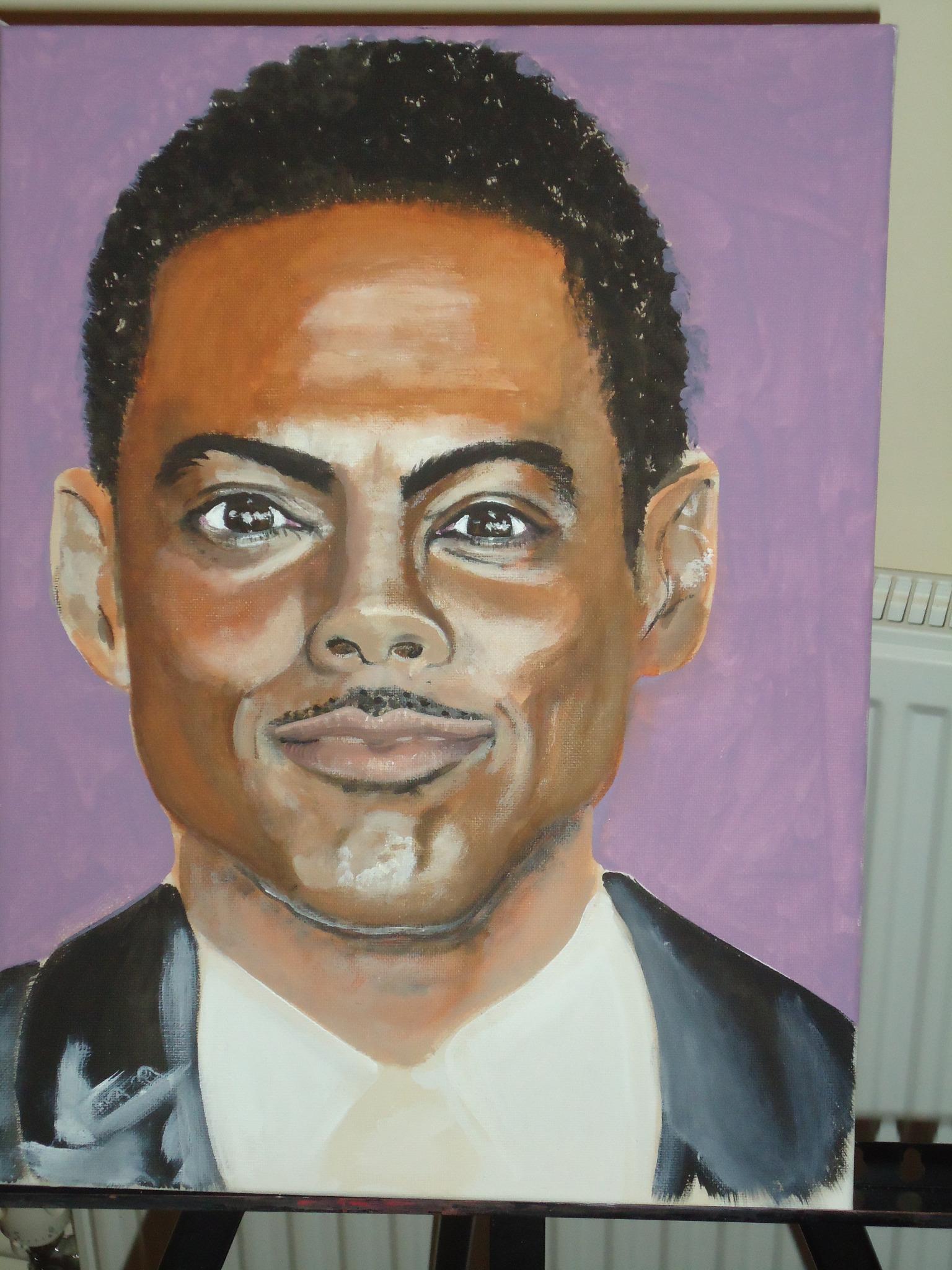 Happy 50th Birthday Thanks for the tears of joy <3
\Chris Rock\ - Watercolour/Acrylic on Canvas - WIP 