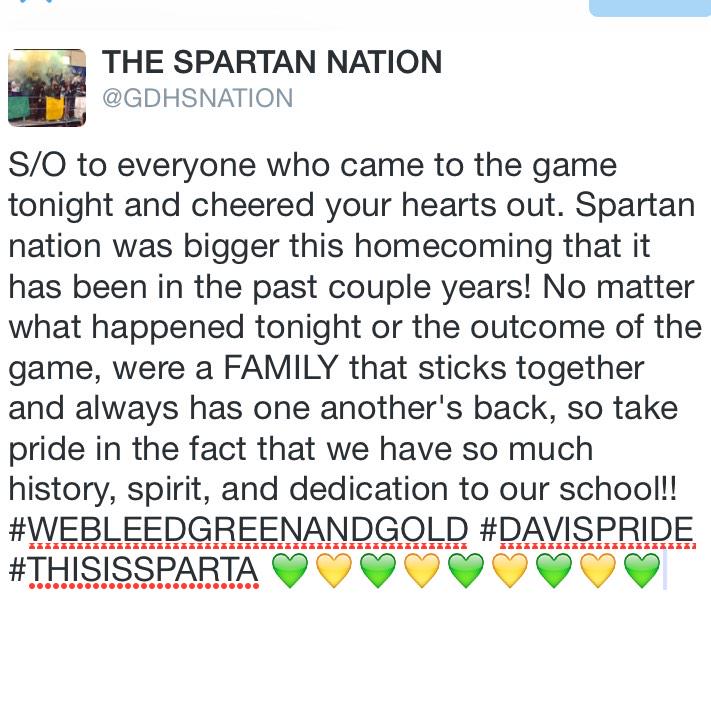 GDHSNATION's tweet image. Homecoming 2015! 💚💛