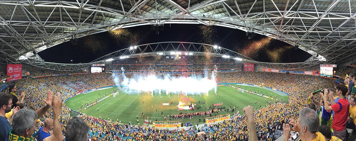 AccorStadium's tweet photo. WHO will ever forget 31 Jan 2015 @ANZStadium. @Socceroos #ACFinal glory. 76,385 fans. 800mil TV viewers. 1 week ago. http://t.co/3am9sYEb6Y