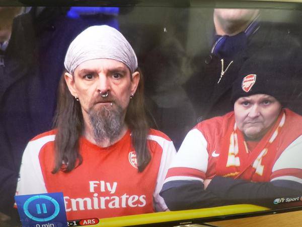 joefooty's tweet photo. Johnny Depp is clearly not happy with his side's performance: #JackSparrow #TOTARS http://t.co/JhuiYkghK8