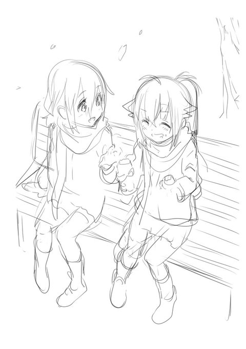 こんな2、3分くらいで描いたものを下に敷くだけでちょっとは描きやすくなる気がする。 