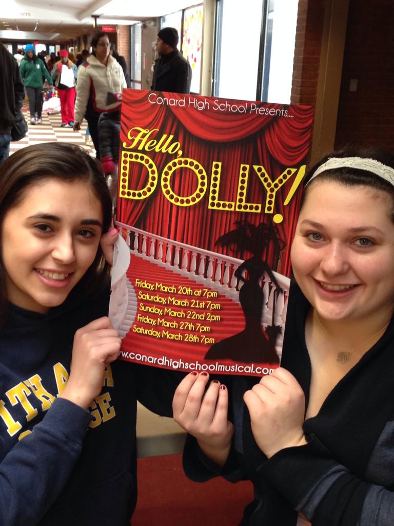 ConardMusical's tweet photo. At the school choice fair. "Hello Dolly!" is everywhere! http://t.co/L7h7kGzJC2