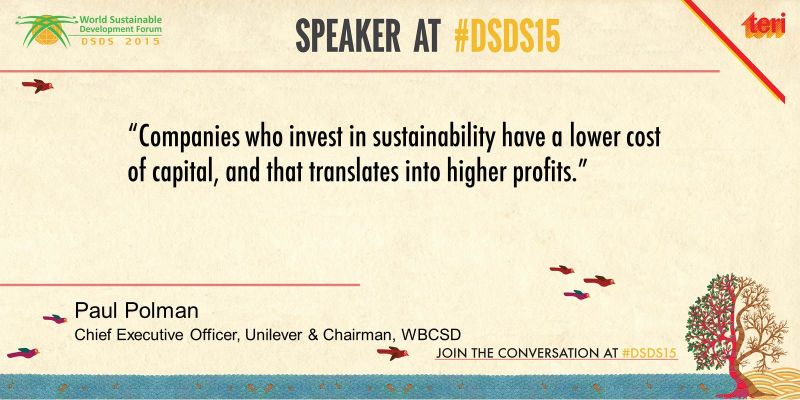 JimHarris's tweet photo. Companies Investing in #Sustainability Have a Lower Cost of Capital: Paul Polman, CEO Unilever #DSDS15 #ESG http://t.co/dQwOKtmdrX