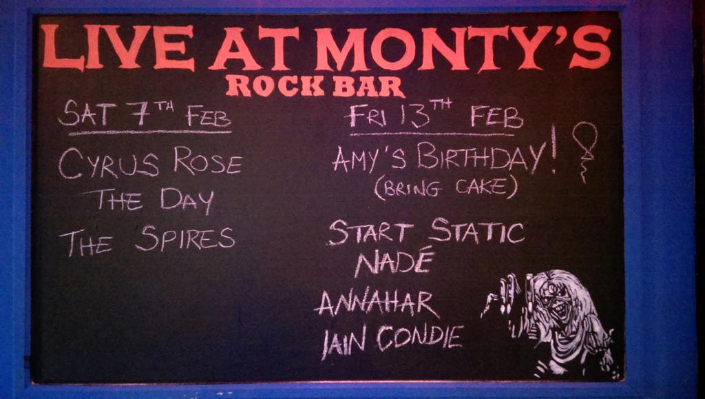 Before that however, here's what's on tonight and next week! Cyrus Rose Springsteen/Bon Jovi influenced catchy rock.