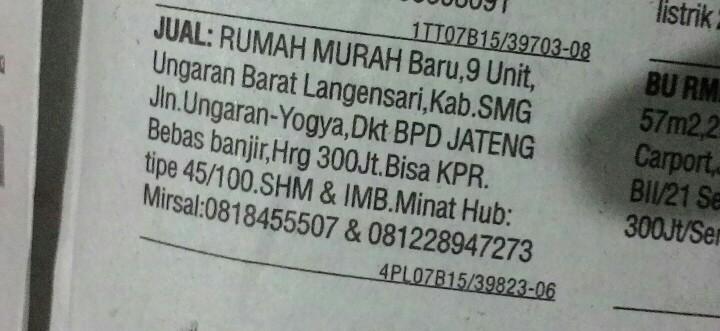 cardsassin's tweet photo. Dijual. Langsung hubungi nomor yg tertera #rumah #jualrumah #rumahdijual http://t.co/P2VZoh6euW