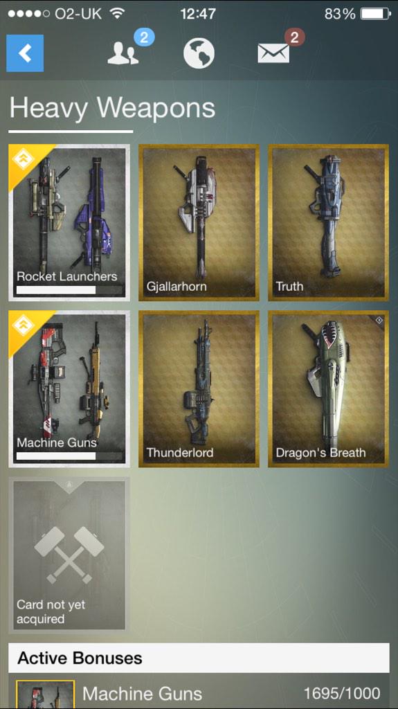 dbrookes89's tweet photo. @BungieHelp I got a gjallarhorn from the nightfall but it didn't appear in my inventory I have it on the app as proof http://t.co/2EvEop85QK