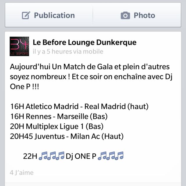 LebeforeDk's tweet photo. Programme de la journée #Chicha #Dunkerque #Football #Ligue1 #Liga #SerieA #Soiree #DjOneP http://t.co/Jro3NKDPWP