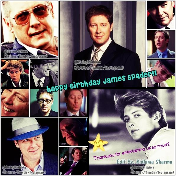 Happy birthday James Spader! Thank you so much for entertaining me as Alan shore & Raymond...  