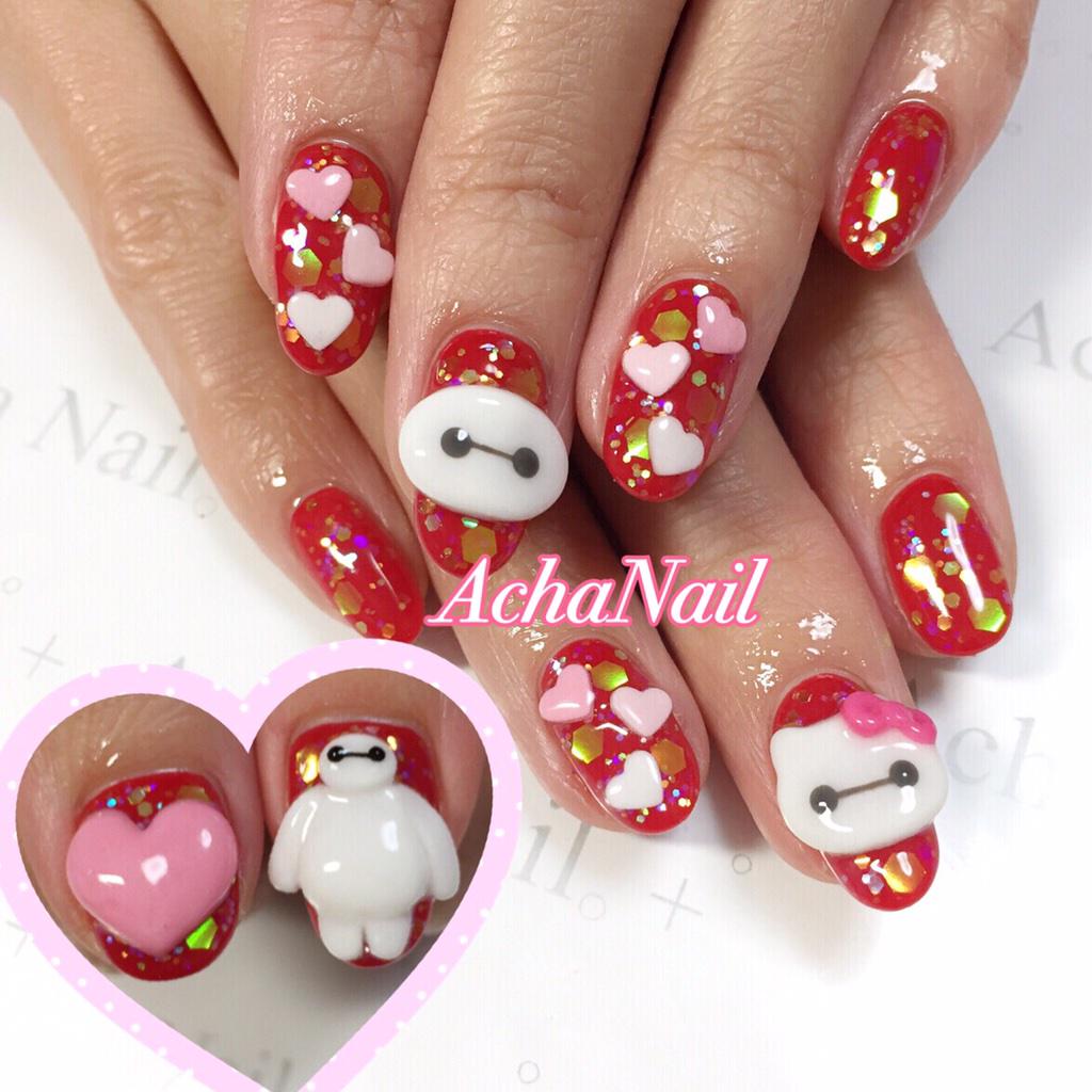池袋ネイルサロンachanail Auf Twitter ベイマックスネイル Http T Co Ghw8rowpwo ネイル ジェルネイル ネイルサロン Nail 東京 池袋 ベイマックス Baymax ベイマックスネイル 3dアート ハート レッド Http T Co 1dhwxuhlmq