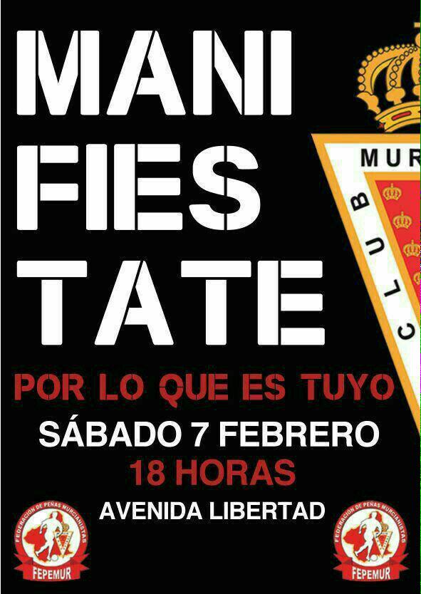 PXLMurcia's tweet photo. Nuestro apoyo a todos los seguidores murcianistas que han visto como un especulador arruina el club de su ciudad. http://t.co/HWYdKKs6yK”
