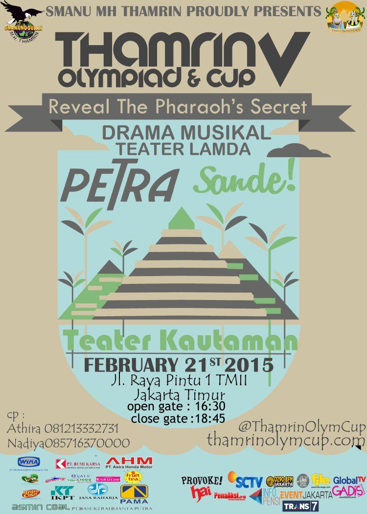 thamrinolymcup's tweet photo. Closing Thamrin Olympiad and Cup V
February 21st 2015
Gedung Pewayangan Kautaman, TMII
"Reveal The Pharaoh's Secret" http://t.co/d02b7Wex97