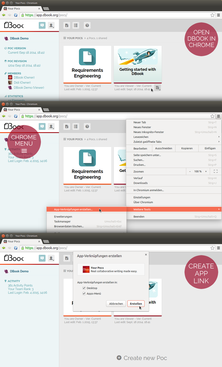 pocpy's tweet photo. Only 3 clicks and you can use DBook as an web #app in #Chrome on #Ubuntu or #Windows: https://t.co/9UBmMVT2hy http://t.co/BS6T2gQM7z