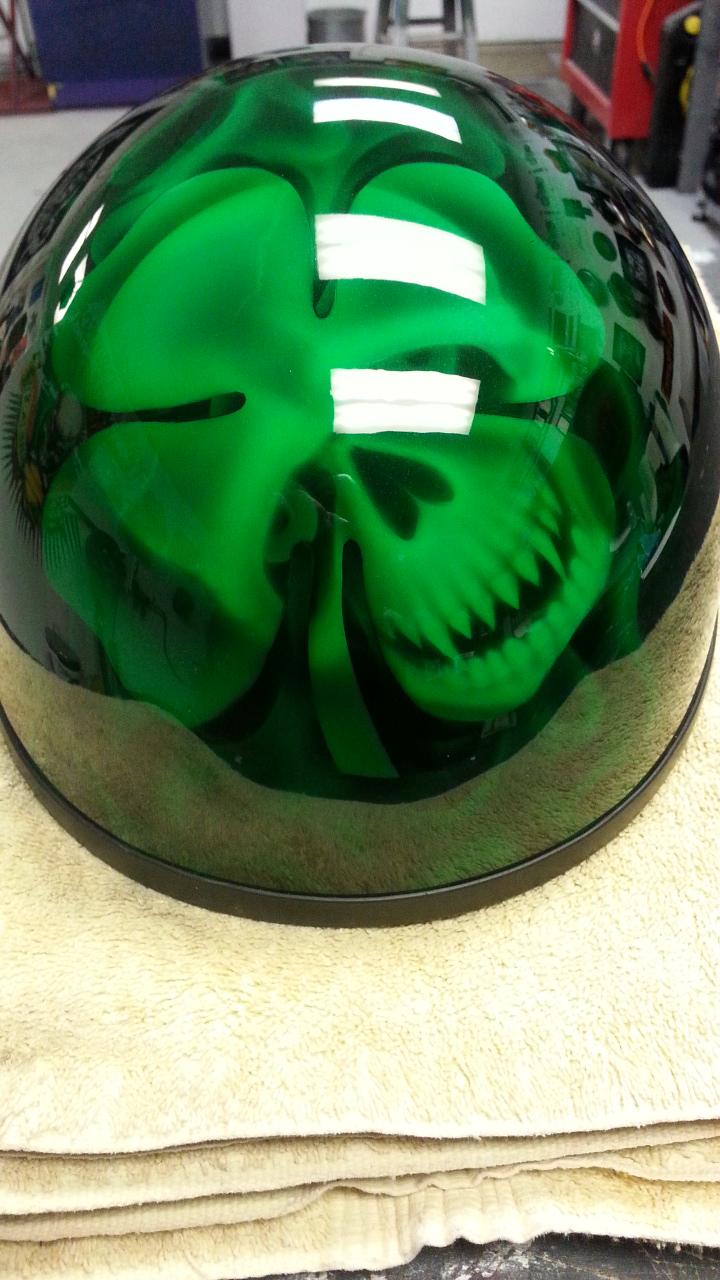 DOGhousPaintAirbrush on Twitter: "Irish theme helmet #airbrush #helmet