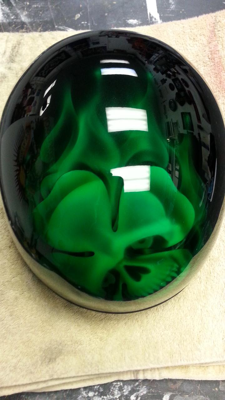 DOGhousPaintAirbrush on Twitter: "Irish theme helmet #airbrush #helmet