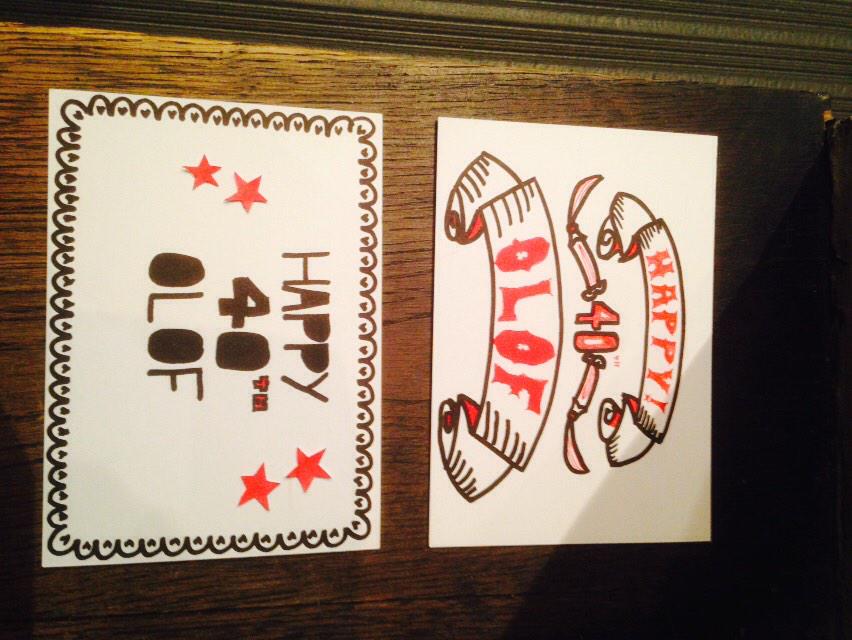 chloeet's tweet photo. Made two cards for a friends 40th, but which to choose! Dilemma... http://t.co/8h0n1f2End