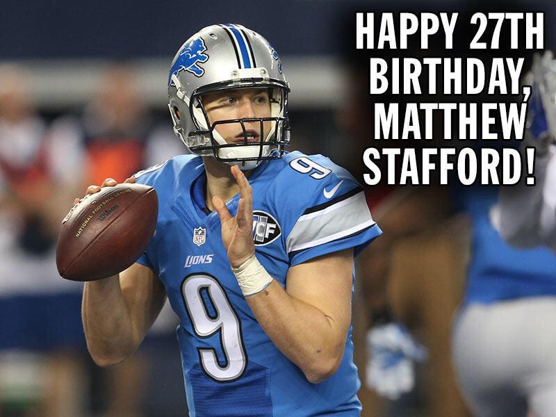 Happy 27th Birthday Matthew Stafford!! 