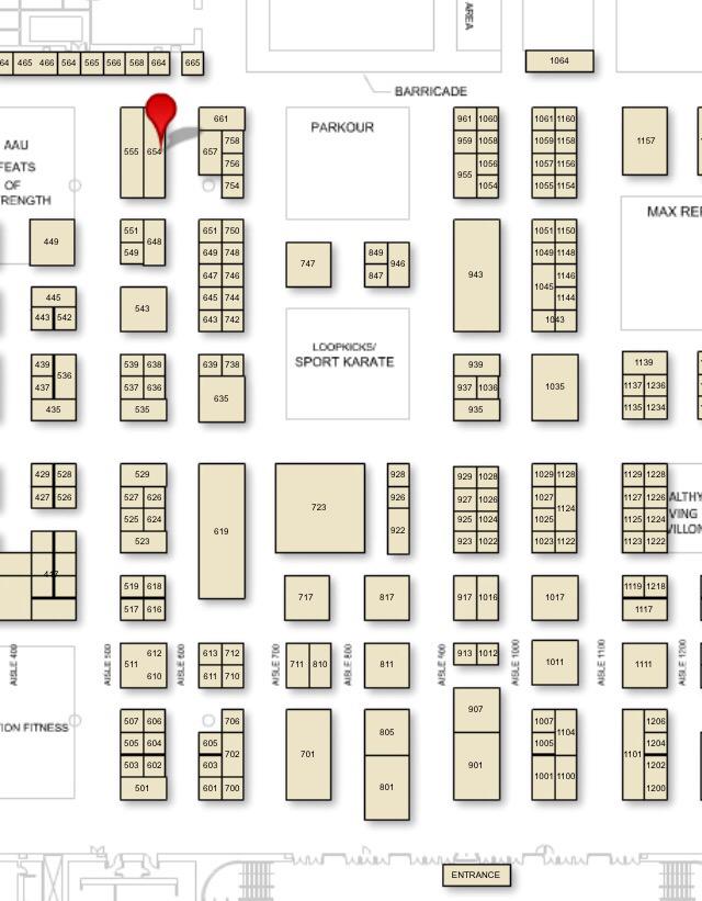 At booth #654 w/ <a href="/RuleOneProteins/">Rule One Proteins</a> for the #LAFitExpo 💥 Trouble finding us? Look for the red flag on the map attached!