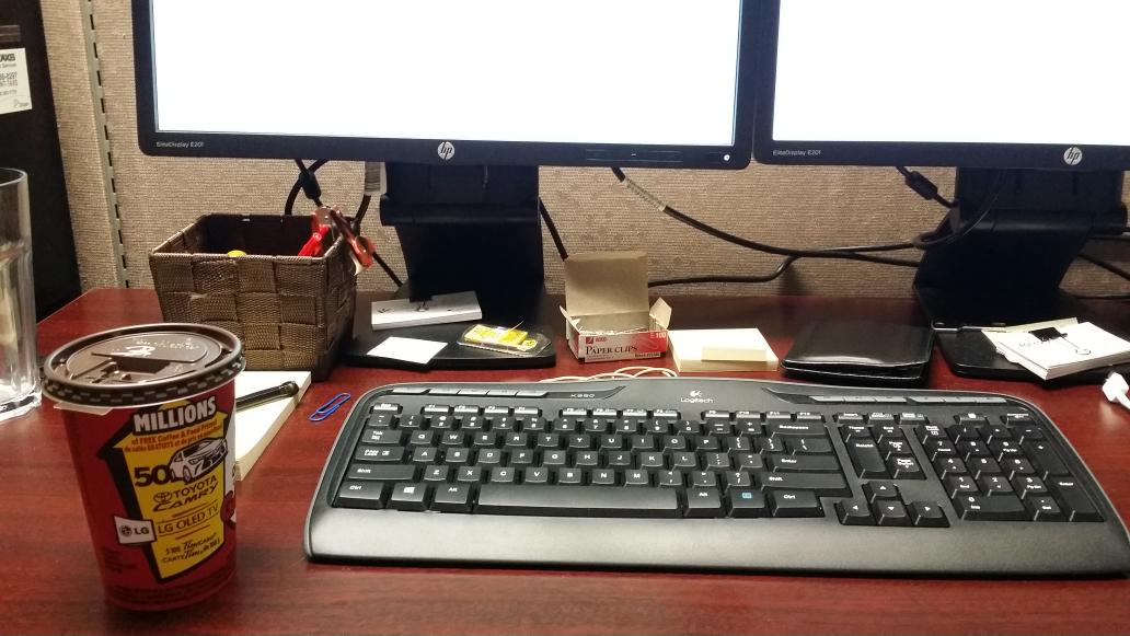 DenverNicklas's tweet photo. Earliest I have worked on a Saturday during #taxseason. Thanks for the coffee Jim. #CollinsBarrow http://t.co/bEYUAQjWkN