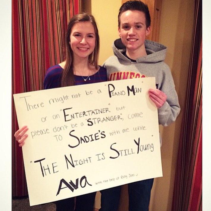ChaskaChanHC's tweet photo. Here is our first (adorable) freshman-sophomore couple 😍😍 Ava Bebler composing her sadiesposal to tommy picka ⚽️🎶 http://t.co/z1aZvy99cX