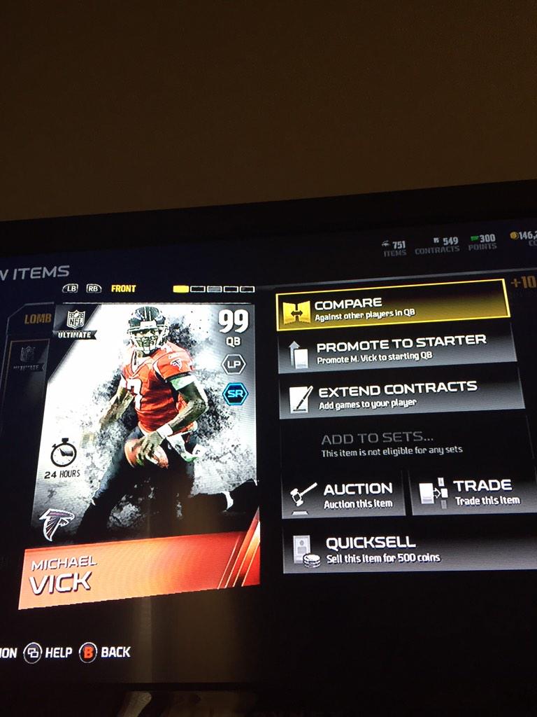 iLostMySausage's tweet image. I pulled Vick lets fucken goo!! @MUTMikeySweats @EASPORTS_MUT