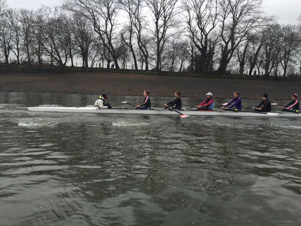 Robson__James's tweet photo. First sessions on the Tideway in @PhoenixRacingUK 8 for @akrowing http://t.co/5W1o0S63Xw