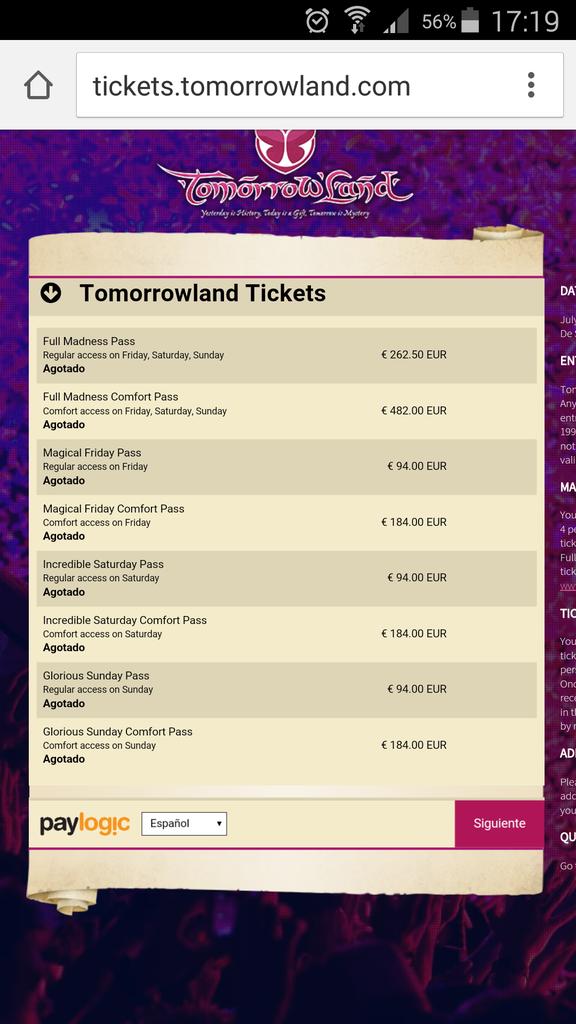 ENTRADASCODE's tweet photo. @TomorrowlandSPA y justo entro en el minuto 19 😧 http://t.co/sMffDLHshO