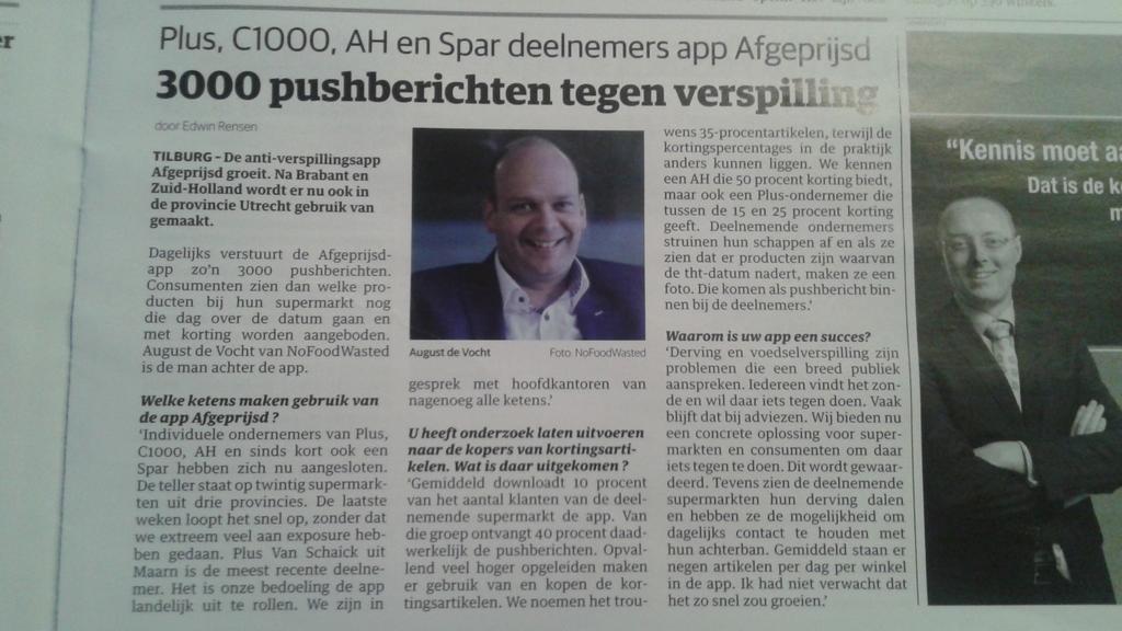 PlusvanSchaick's tweet photo. In de distrifood met app tegen voedselverspilling! http://t.co/hhO50MCFlA