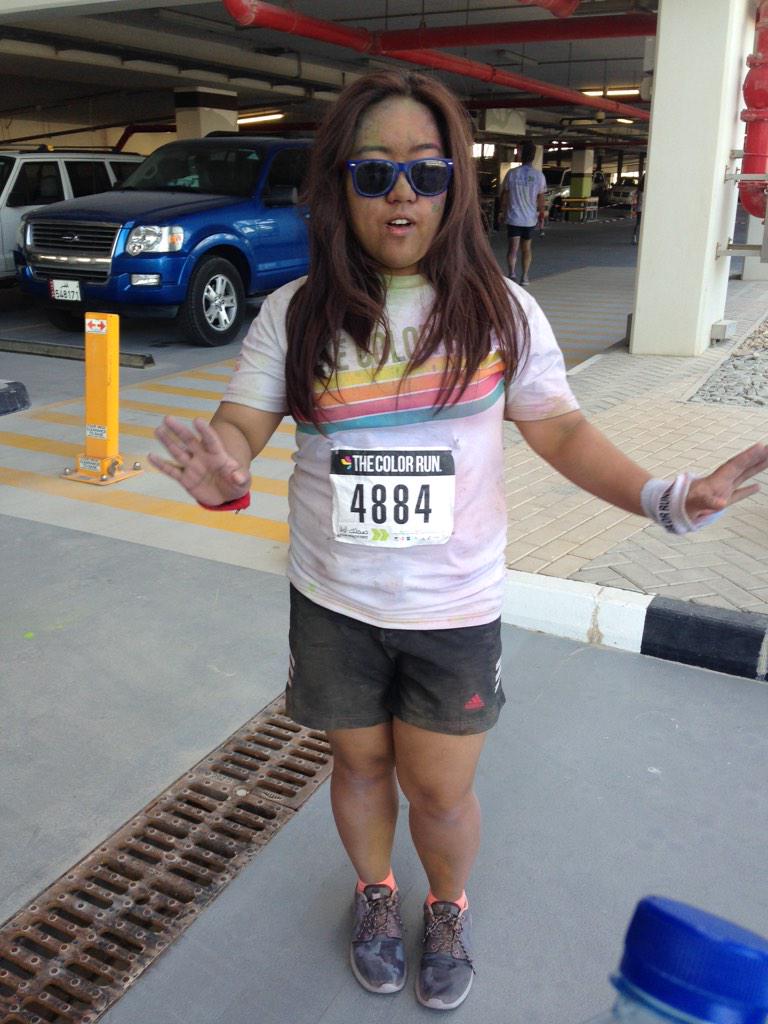 krmnmrqz's tweet photo. Happiest 5k on th planet! #colorrun #TheColorRunQA 👌💕 http://t.co/Kyc5skJjxl