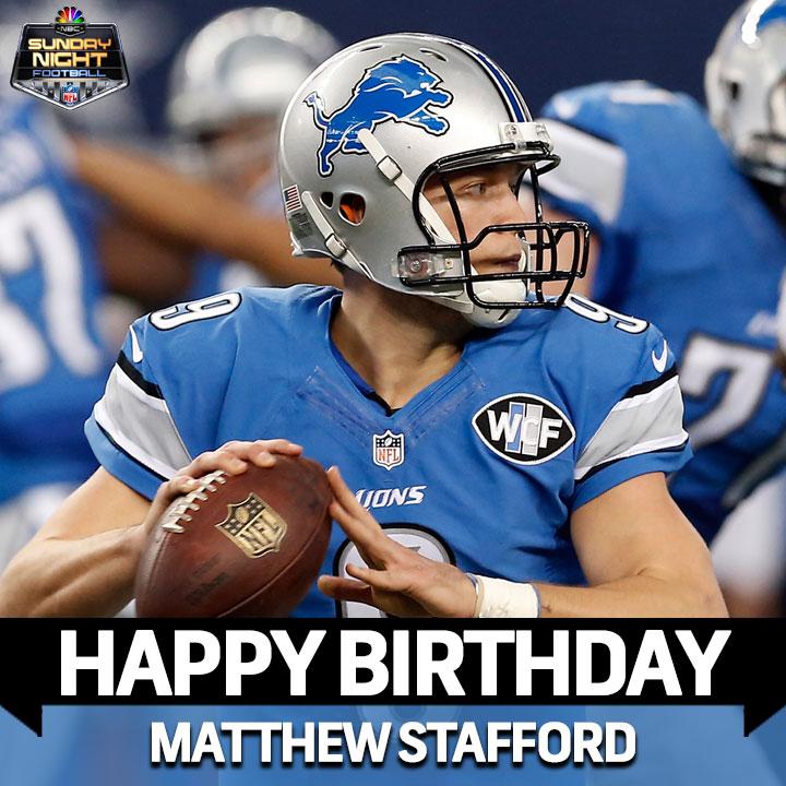 Happy Birthday Matthew Stafford! 