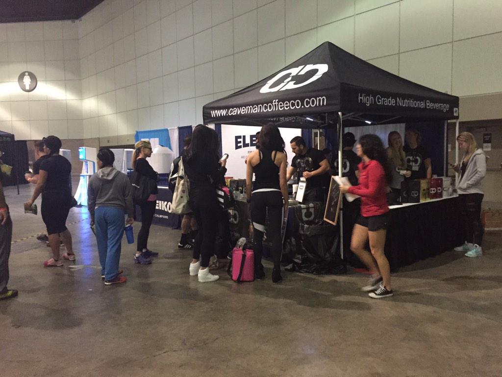 TheGridLeague's tweet image. Coming to watch the #LAProDay? Stop by the awesome booths, like @CavemanCoffeeCo.