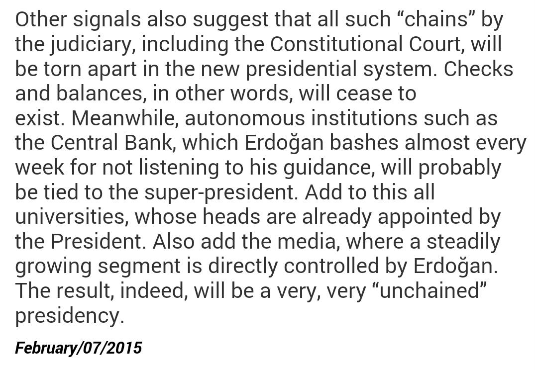 emrecelikrumi's tweet photo. #GodHelpTurkey
judiciary, Constitutional Court, will be torn apart in new presidential system http://t.co/5YMN2tj6Jt http://t.co/owgRAMgGSR
