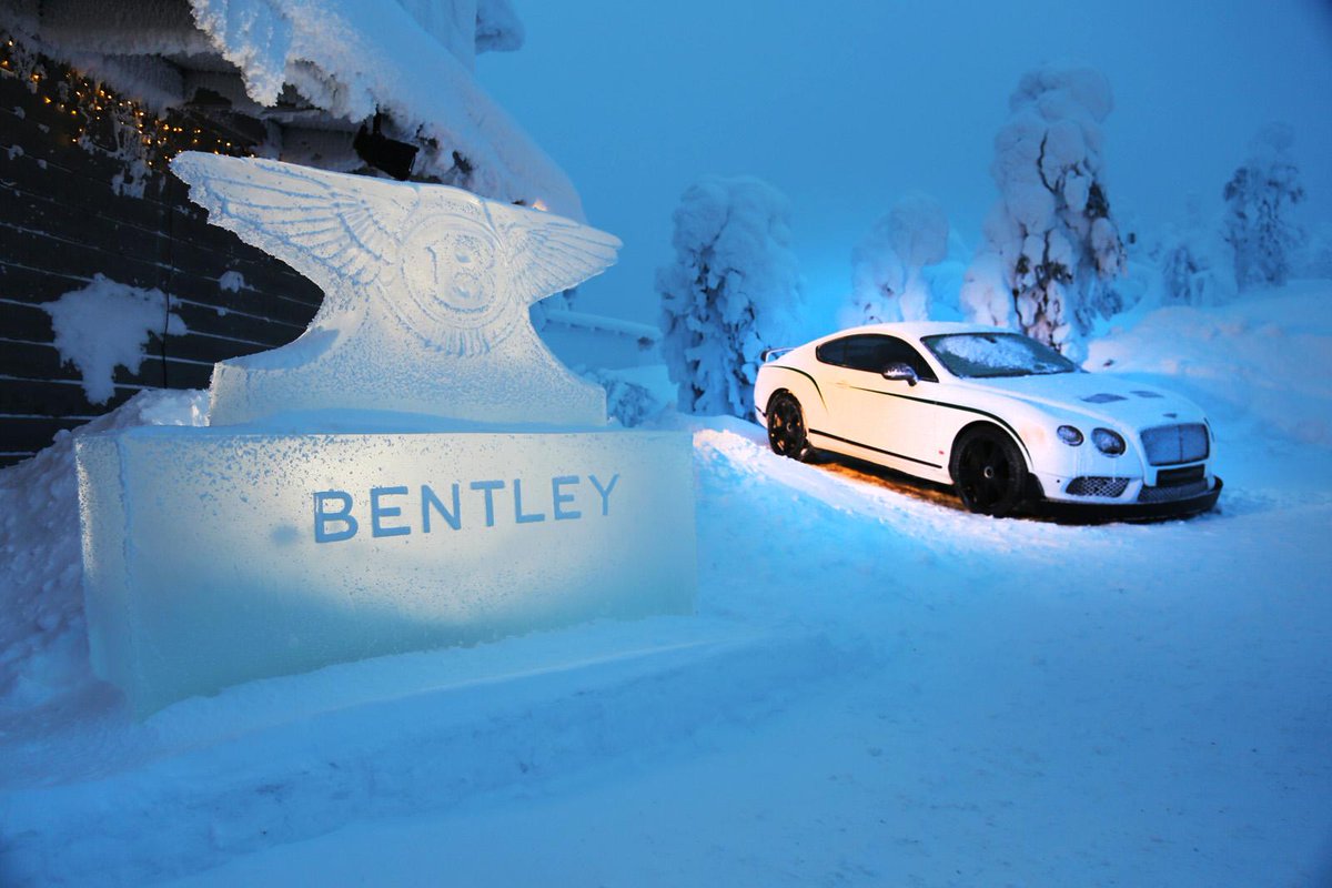 BentleyMotors's tweet photo. The breath-taking #ContinentalGT3R is making its debut on the ice this year #PoweronIce2015 http://t.co/fqzNnuwHMf http://t.co/XtWcKtt55b