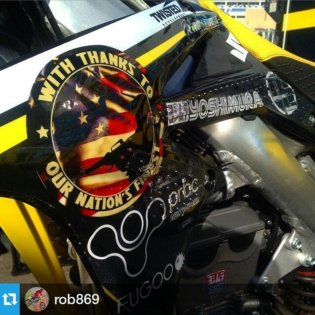 STOMPGRIP's tweet photo. #militaryappreciation #supercross #SanDiego. Excites to see team @TheDIRTCANDY put their #TractionInAction. http://t.co/cGhGq9s5Hq