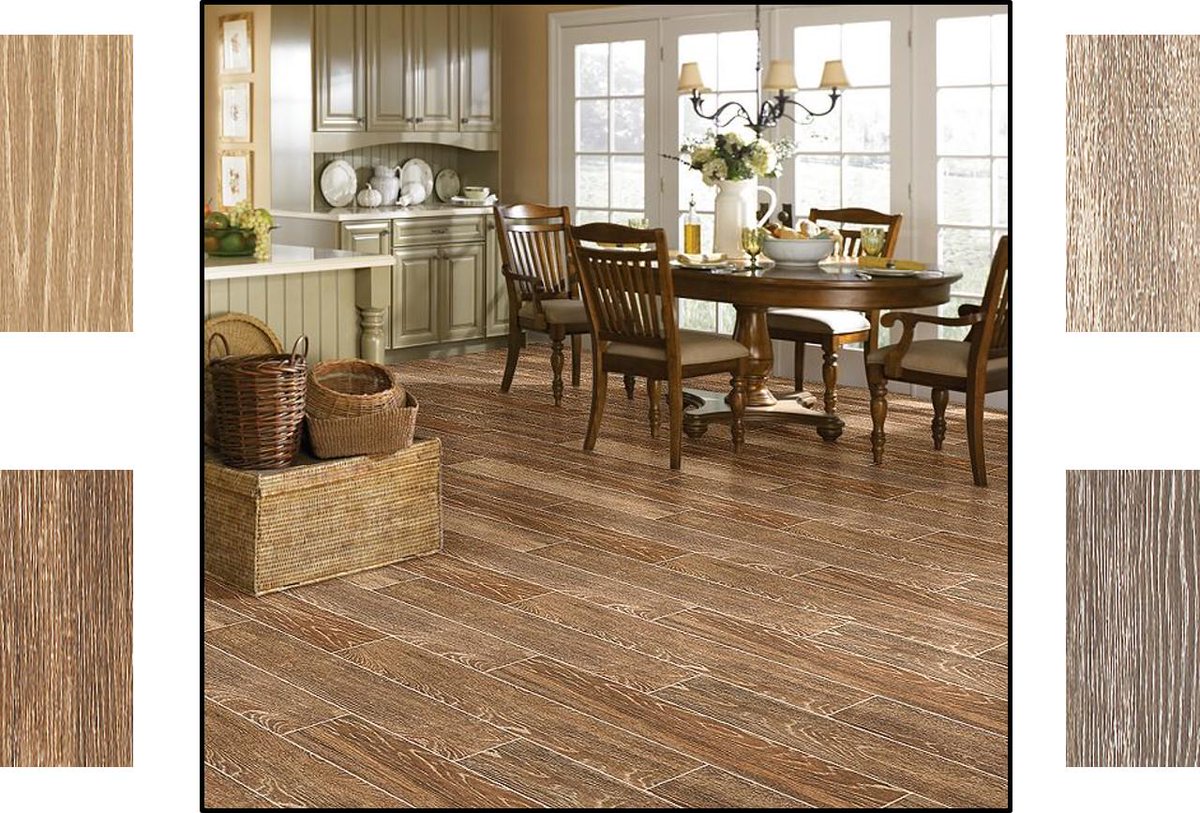 Shaw University (no, not the school) but the oak look tile in 6”x24” size.