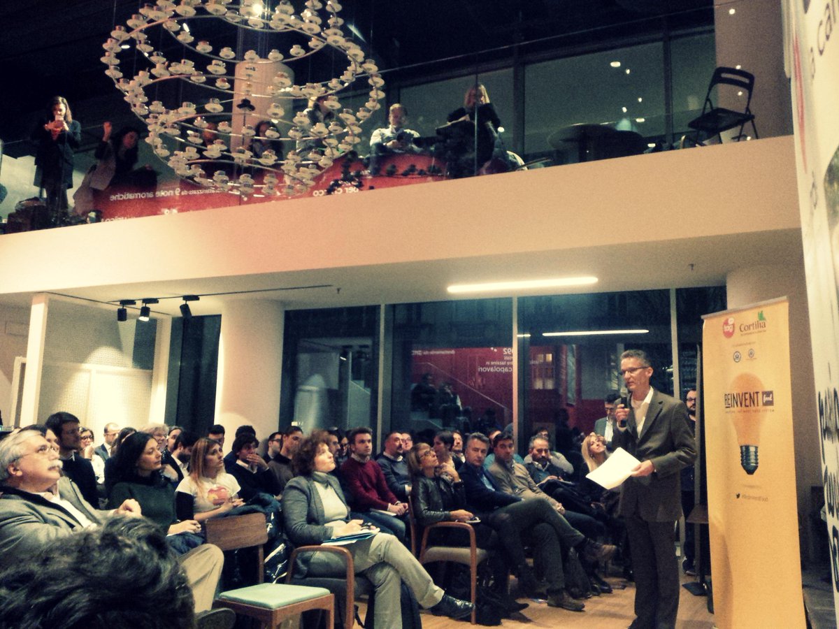 YouCanGroup's tweet photo. "If you bring people together with food, valuable conversations will start" M. Bakker #reinventfood @TalentGardenit http://t.co/lQSVWTZ3Le
