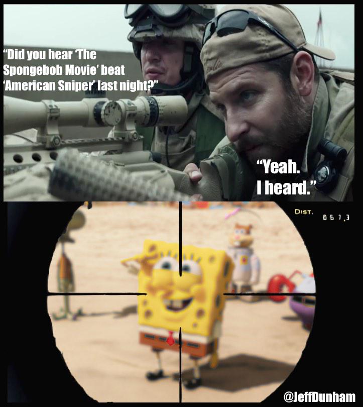 ACHMED: #SpongeBobMovie beats #AmericanSniper ...