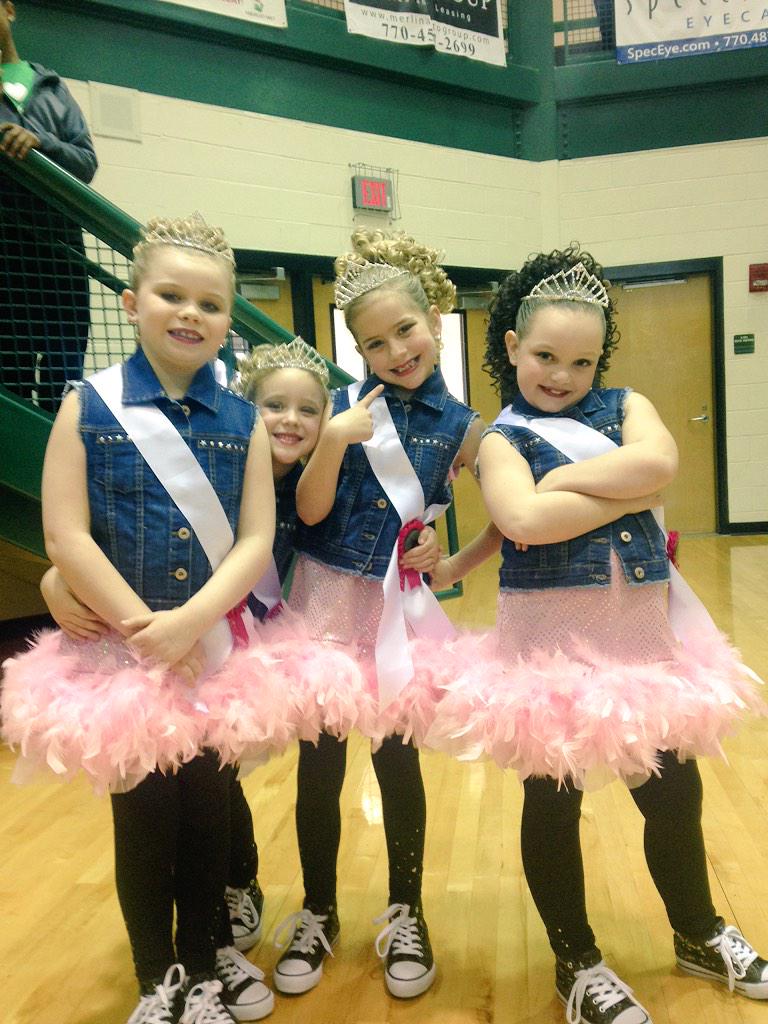 These Peachtree City Mini Hip Hoppers are hoping for world peace today at the 2015 Georgia Dance Championship! #UDA